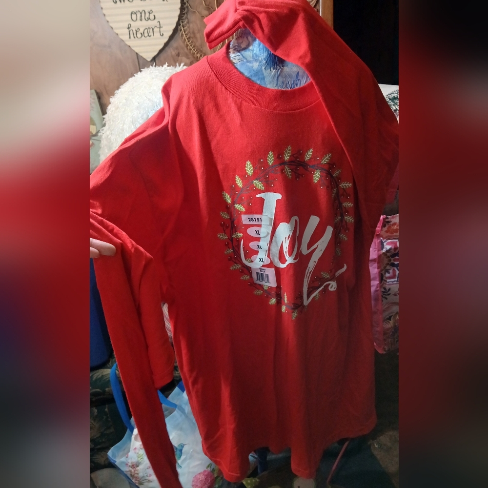 Alstyle Christmas Print Shirt
